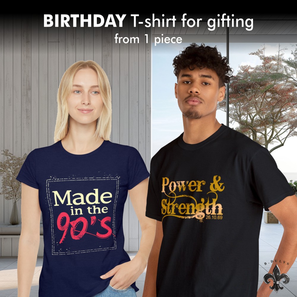 T-shirt for gift and birthday (minimum 1 piece)