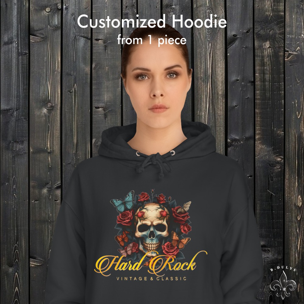 Hooded sweatshirt for men/women with custom logo (minimum 2 copies)