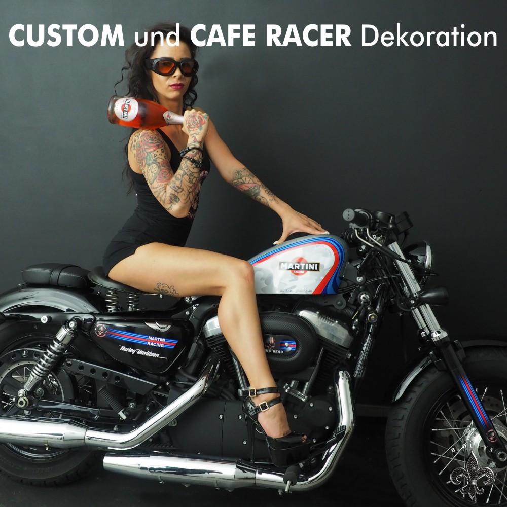 Aufkleber- und Grafik-Kit für Vintage- und Cafe Racer-Motorräder