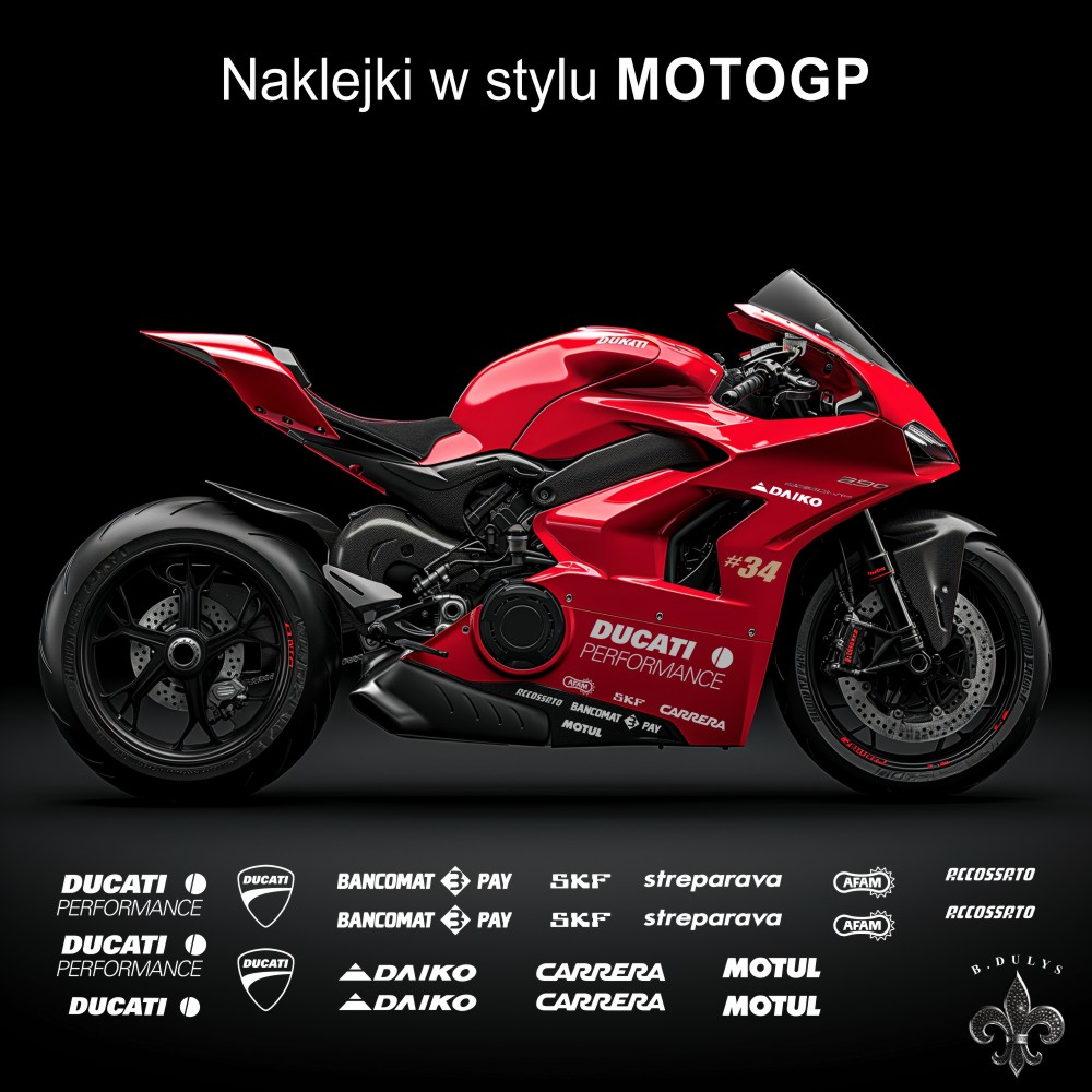 Naklejka i zestaw graficzny w stylu MotoGP