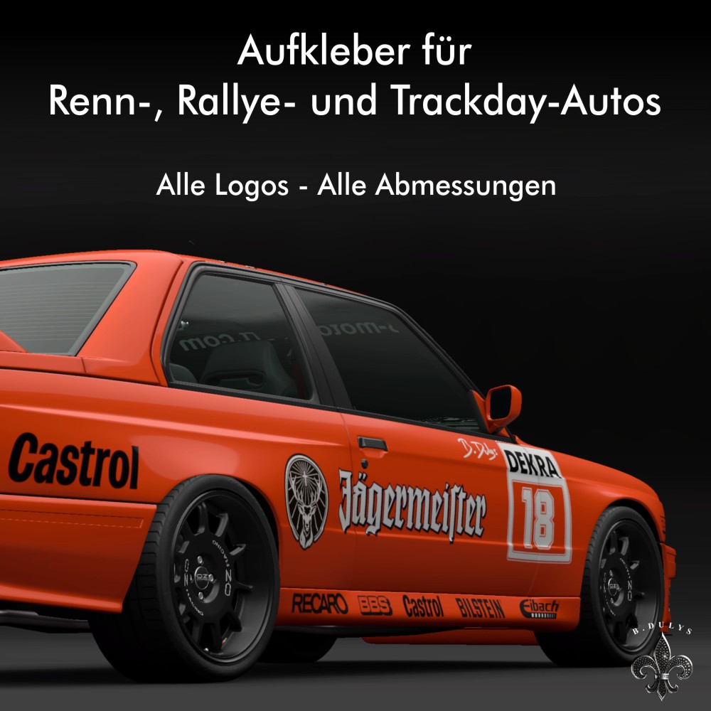 Wettbewerbsaufkleber Alle Logos, alle Abmessungen, alle Farben